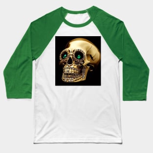 Golden Skull . Baseball T-Shirt